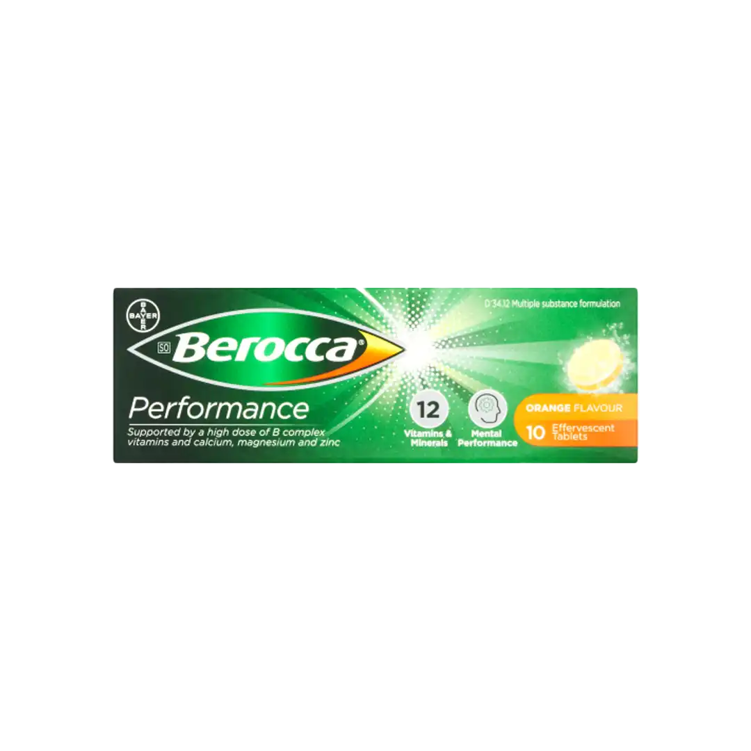 Berocca Performance Orange Effervescent Tablets, 10's