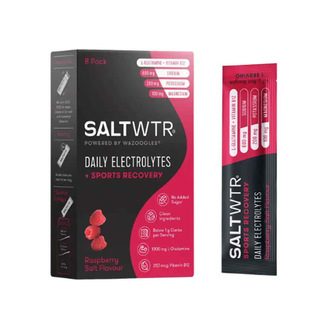 SaltWTR Daily Electrolytes Raspberry Salt Sports Recovery, 8's