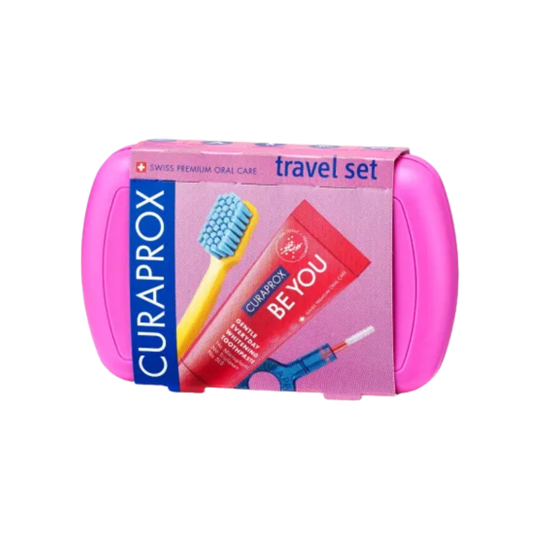 Curaprox Travel set. Pink