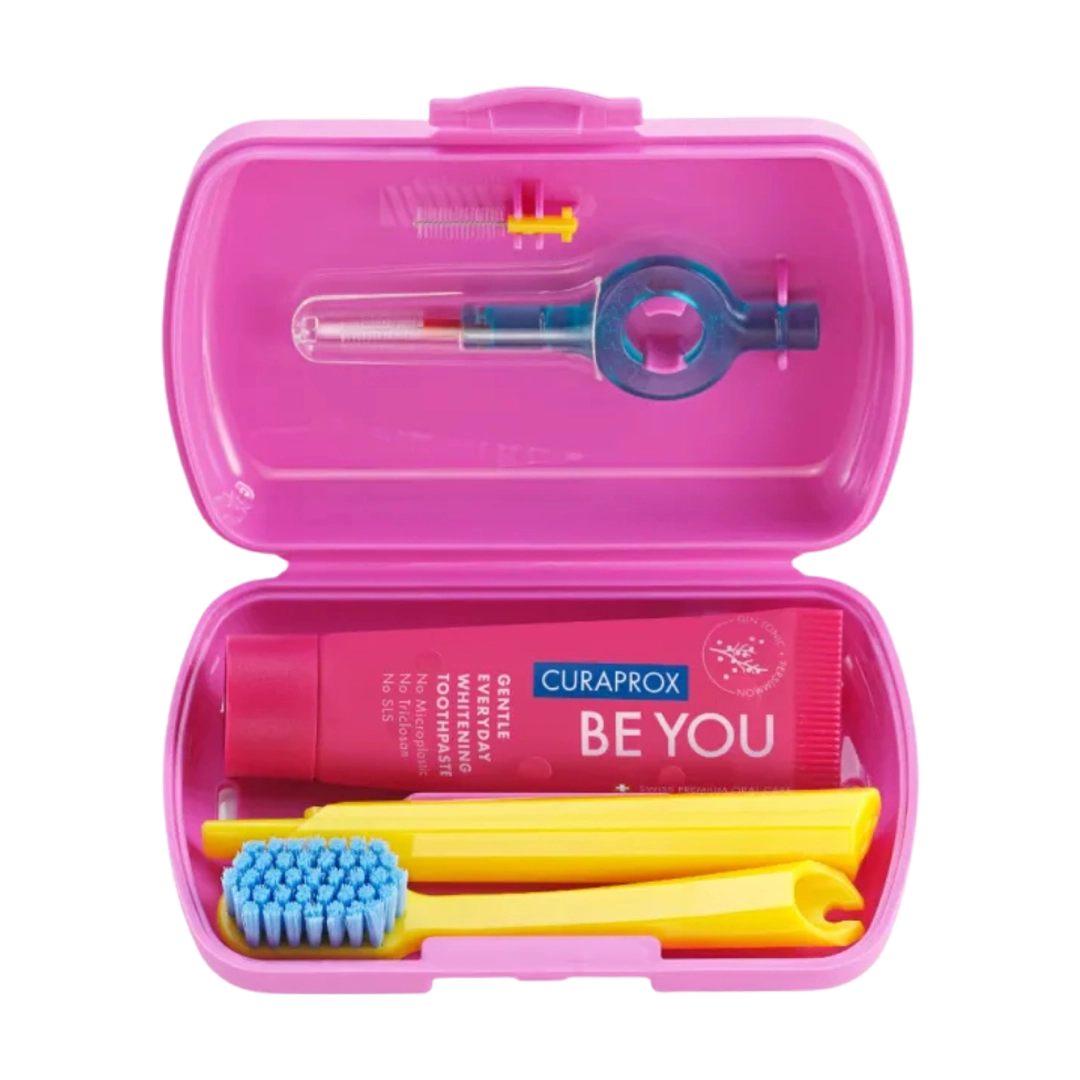 Curaprox Travel set. Pink