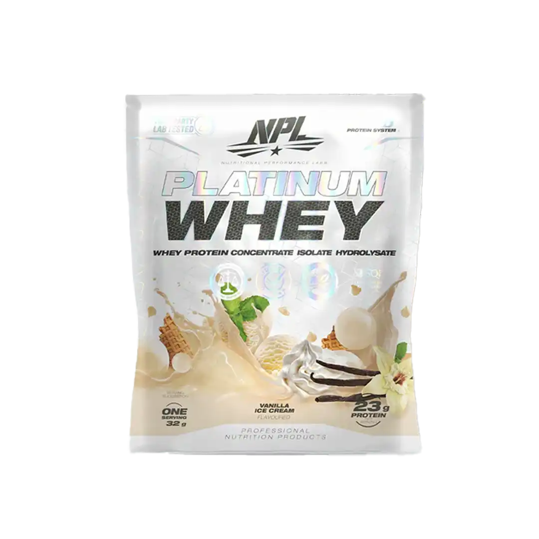 NPL Platinum Whey Protein 32g Sachet, Assorted