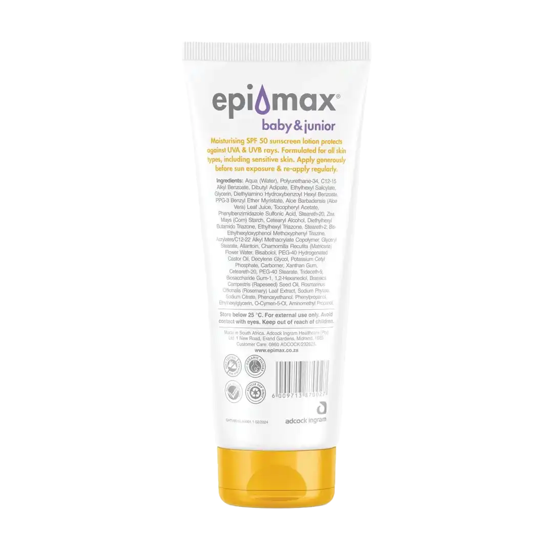 Epi-Max Baby And Junior Sunscreen Lotion Spf50, 200ml