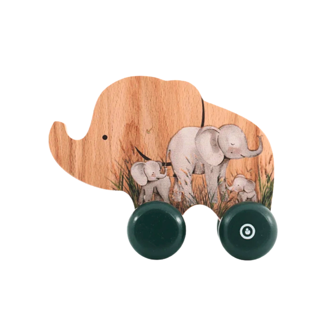 Grow Baby Wooden Push Toy, Elephant