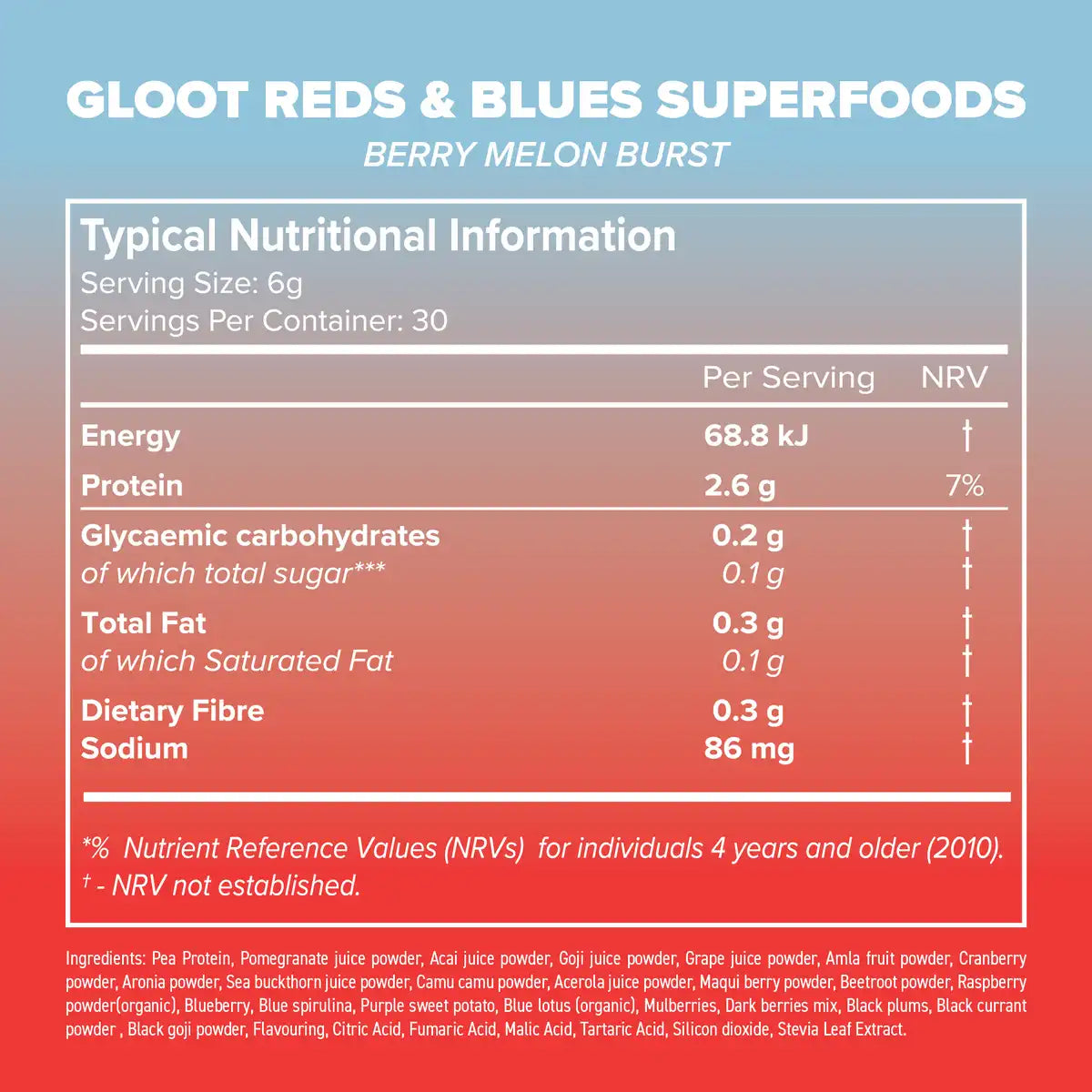 Gloot Reds & Blues Superfoods, 180g