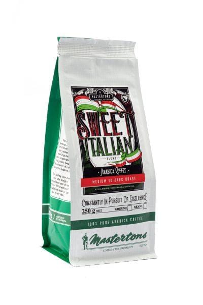 Mastertons Gourmet Coffee Mastertons Sweet Italian Beans, 250g 6009879868708 217221