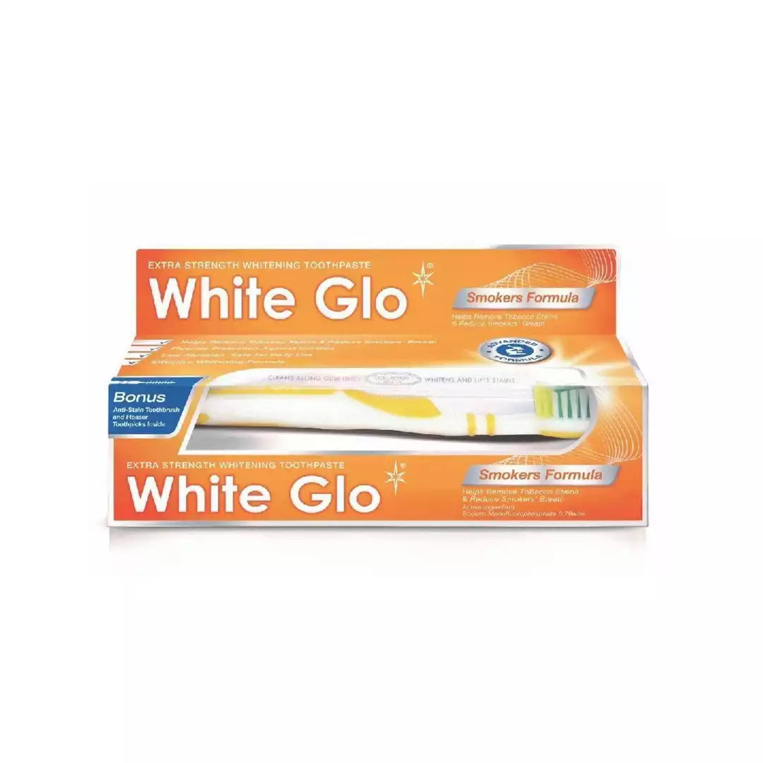 White Glo Toothpaste Smokers Free Toothbrush Pack, 125ml