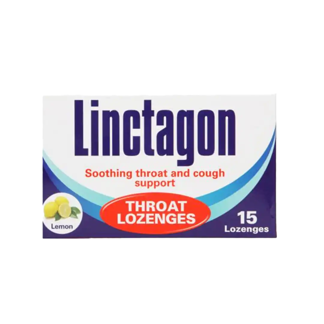 Linctagon Throat Lozenges Lemon, 15's