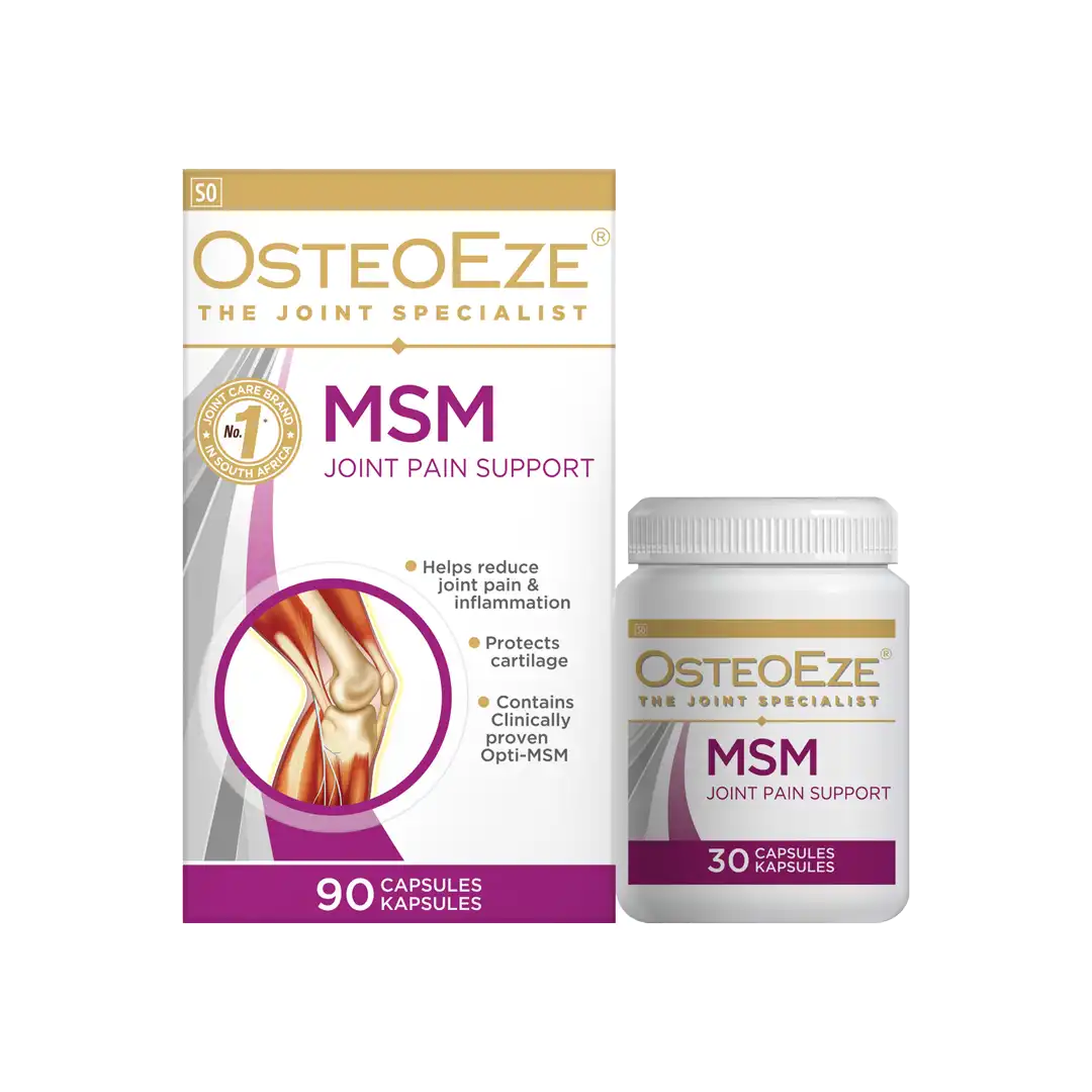 OsteoEze MSM Joint Pain Support Capsules, 90's + 30's