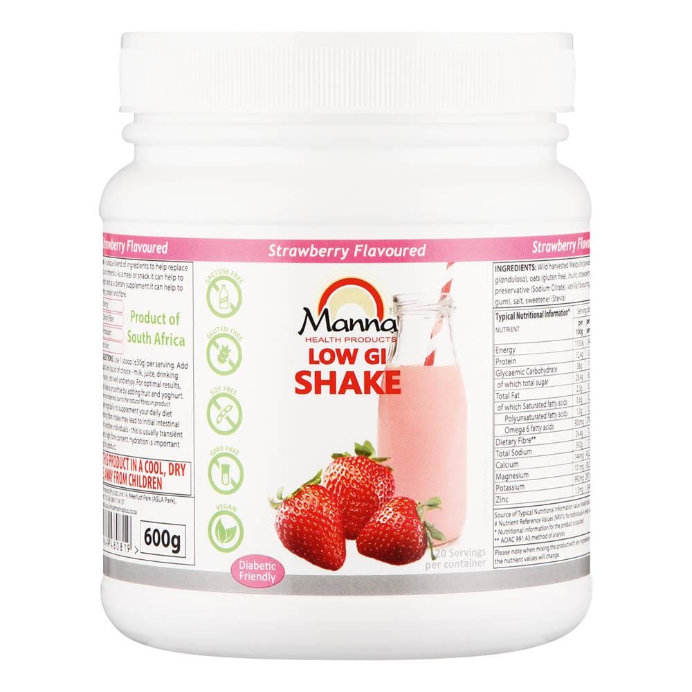 Manna Vitamins Manna Low Gi Shake Strawberry, 600g 6009649480819 126539
