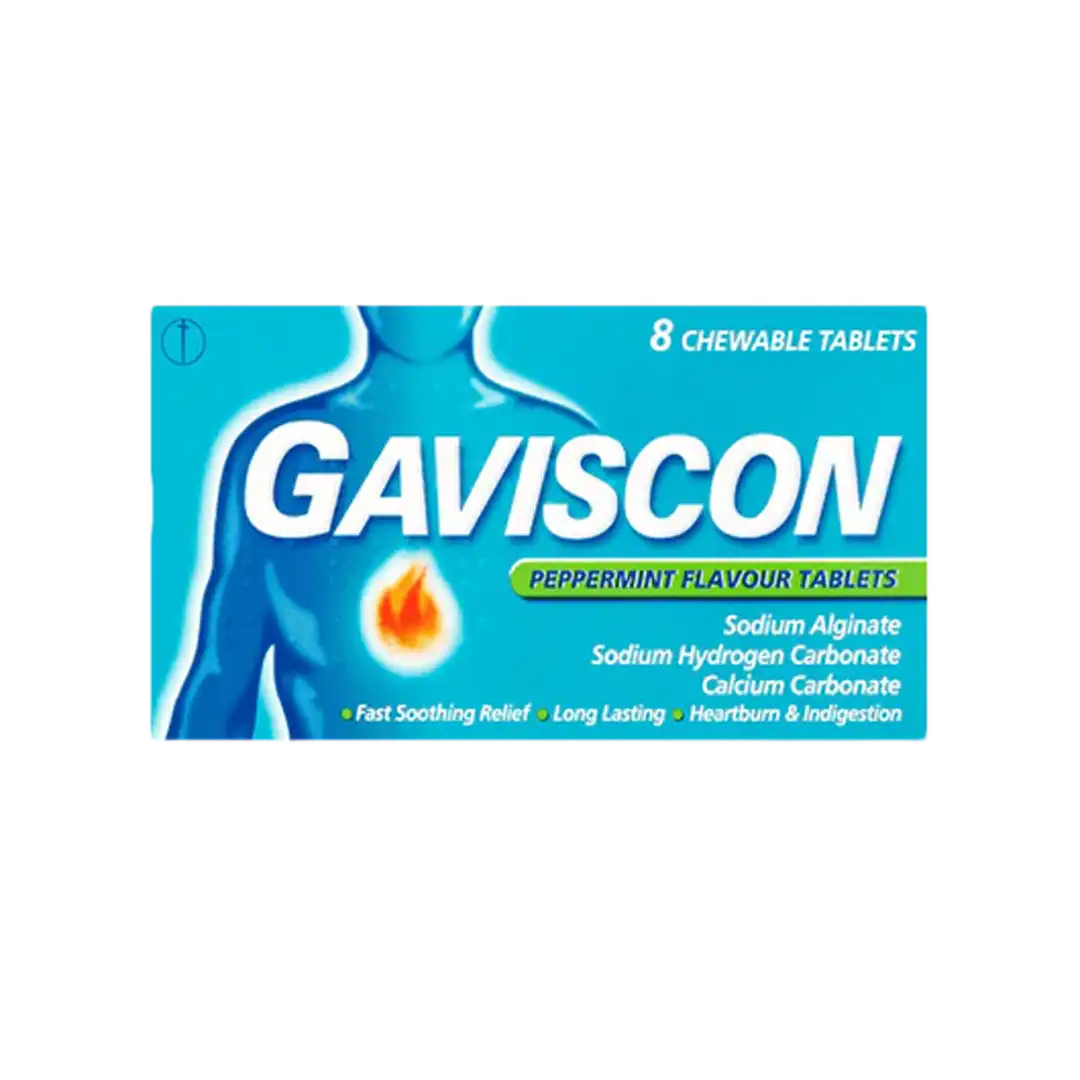 Gaviscon Plus Peppermint Tablets, 8's