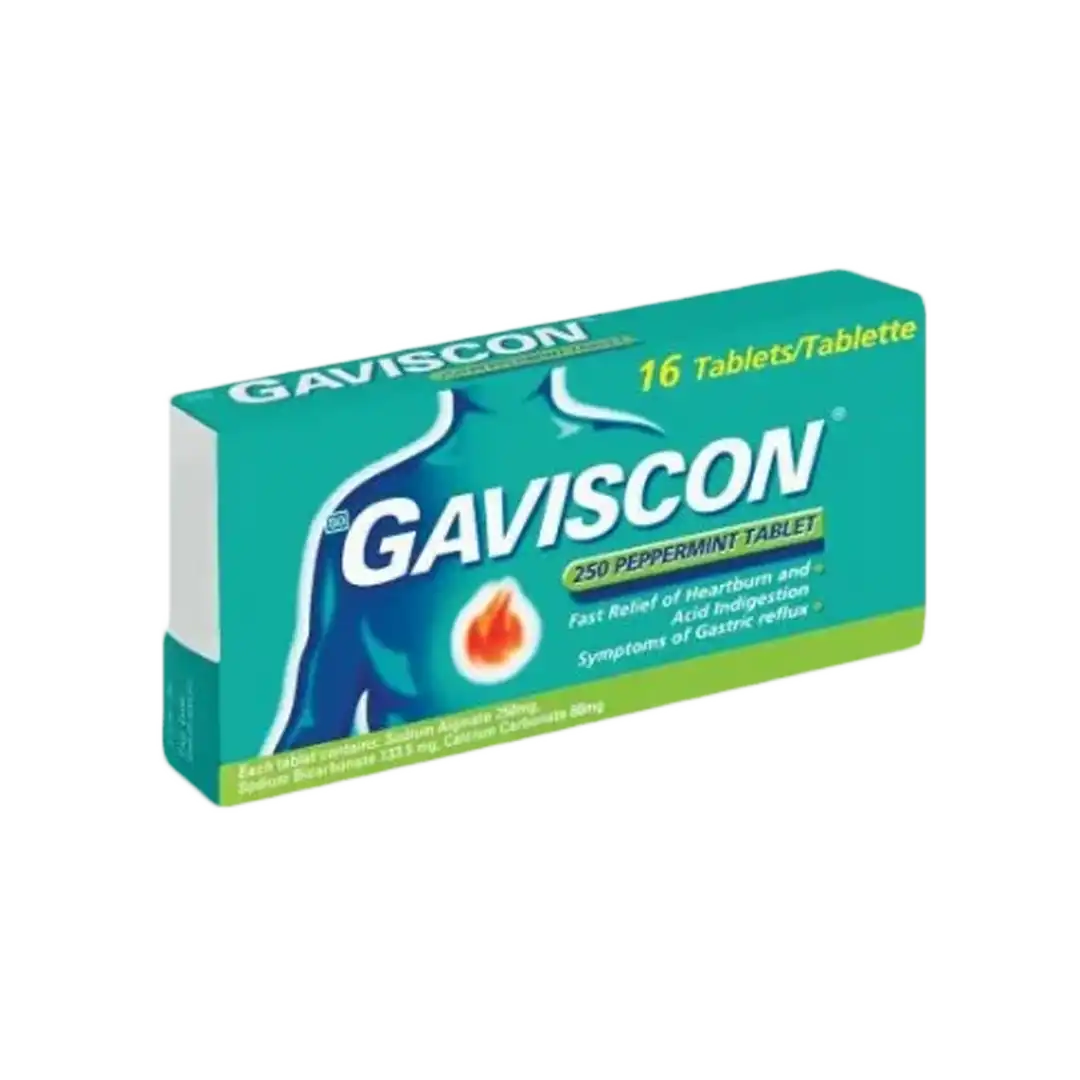 Gaviscon Plus Peppermint Tablets, 16's