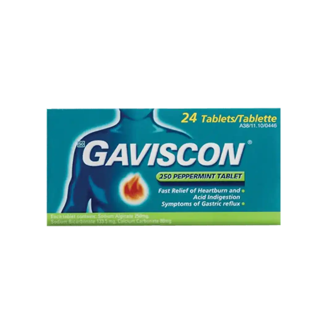 Gavison 250 Peppermint Tablets, 24's