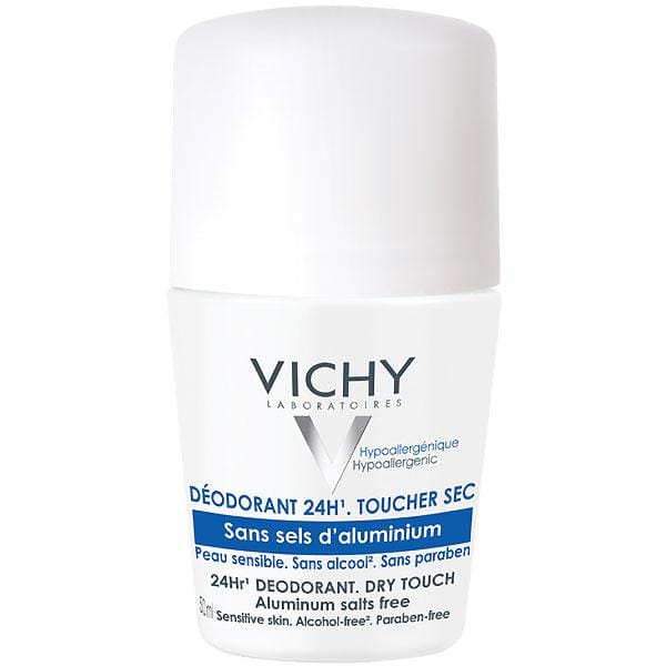 Vichy Toiletries Vichy Deodorant Dry Touch 24hr Reactive Skin Alcohol-Free Roll-on, 50ml 3337871322595 138171
