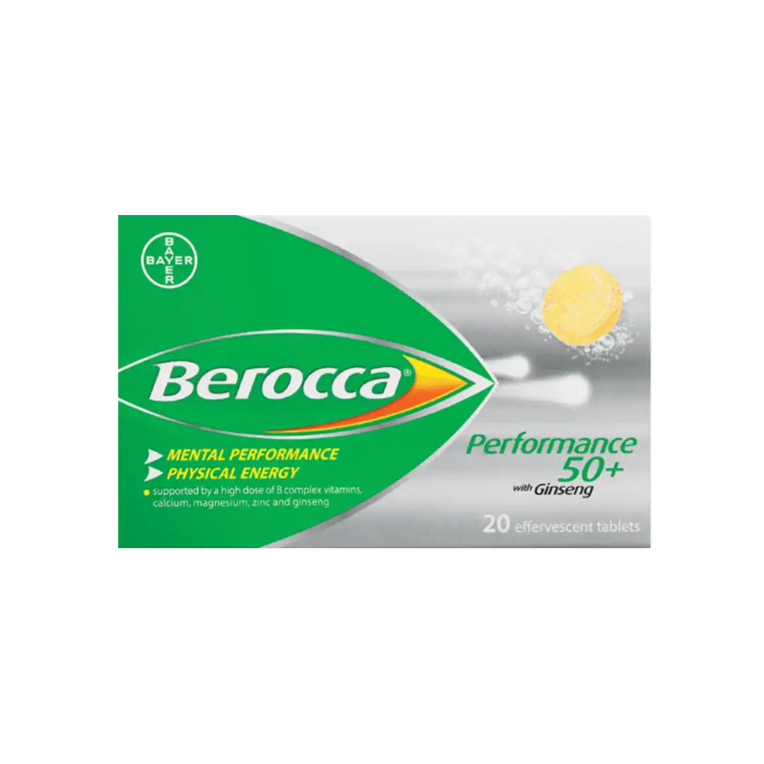 Berocca Focus 50+ Multivitamin Effervescent Tablets, 20's
