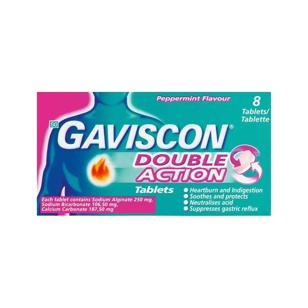 Gaviscon Plus Peppermint Tablets, 8's