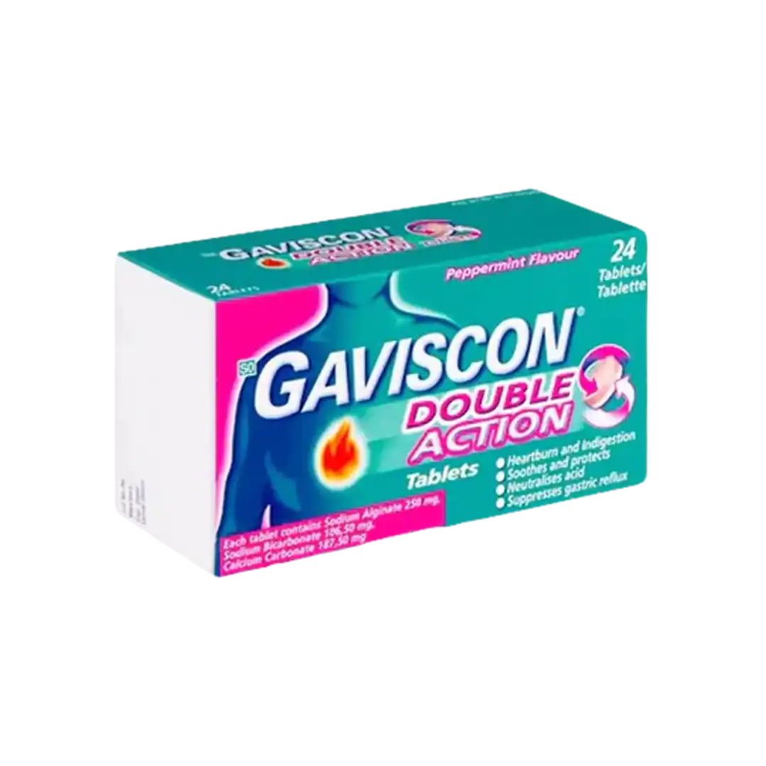 Gaviscon Plus Peppermint Tablets, 24's