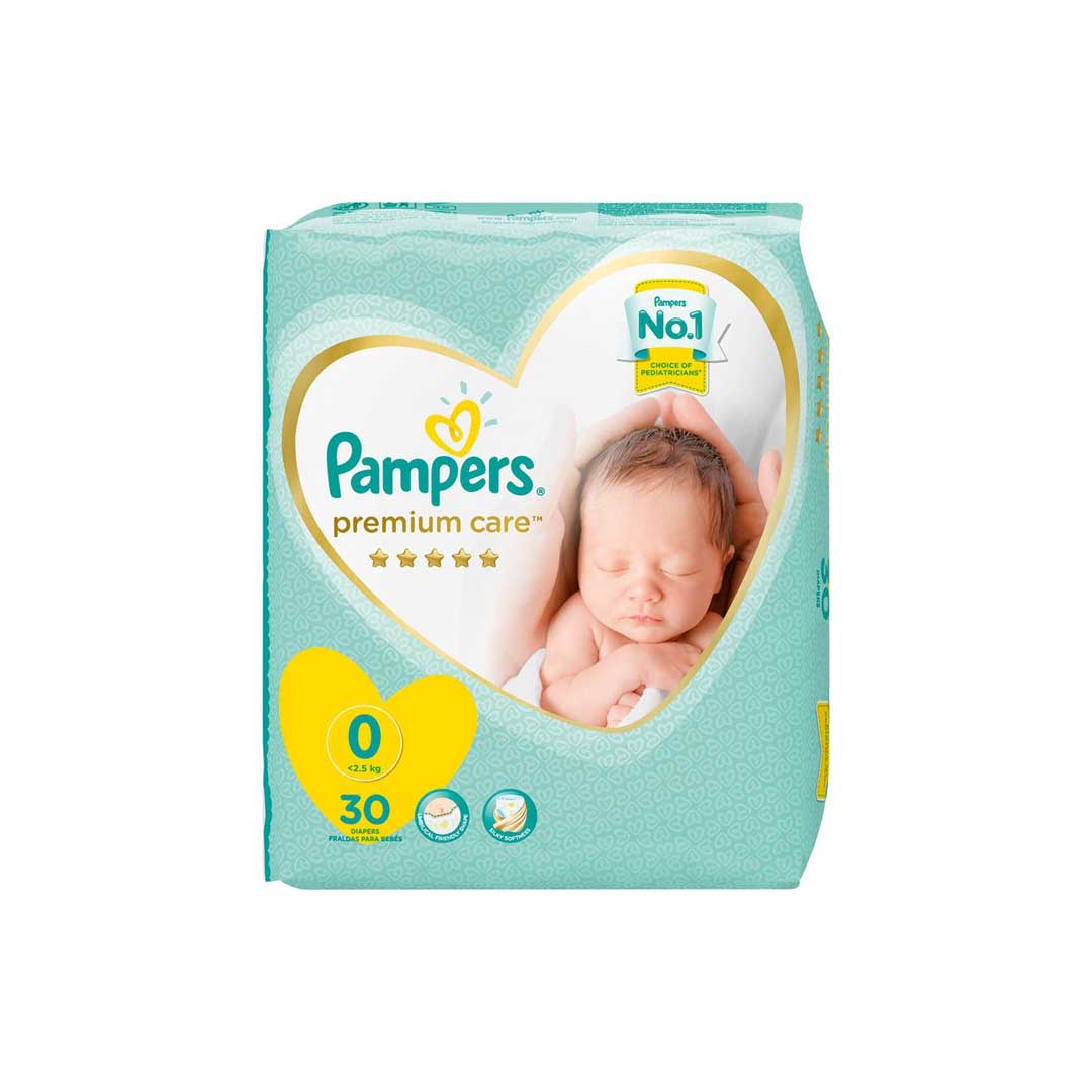 Pampers Premium Care Nappies Size 0, 30's