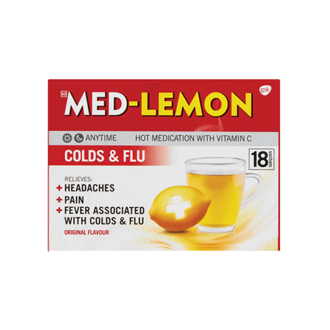 Med-Lemon Hot Medication Original Sachets, 18's 