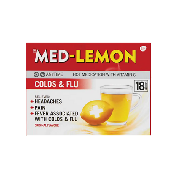 Med-Lemon Hot Medication Original Sachets, 18's