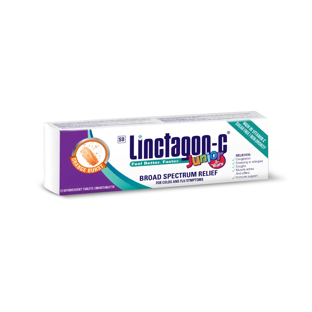 Linctagon-C Junior Effervescent Orange Tablets, 12's