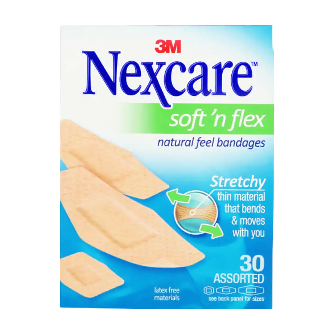 Nexcare 3M Ultra Stretch Soft 'n Flex Natural Feel Plasters, 30's