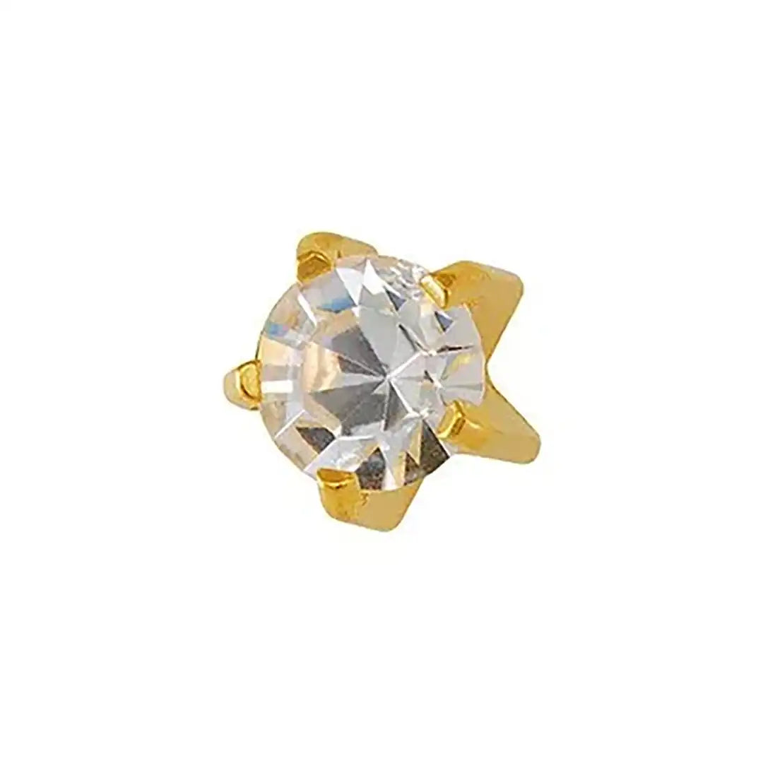 Studex April Crystal Tiffany Gold plated, 3mm