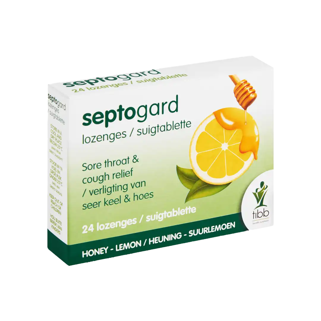 Tibb Septogard Honey and Lemon Lozenges, 24's