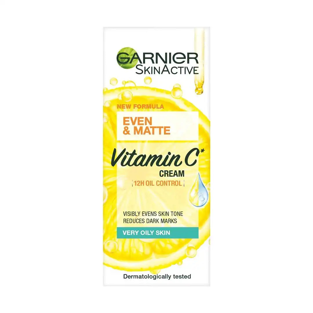 Garnier Even & Matte Vitamin C Daily Cream for Very Oily Skin, 40ml