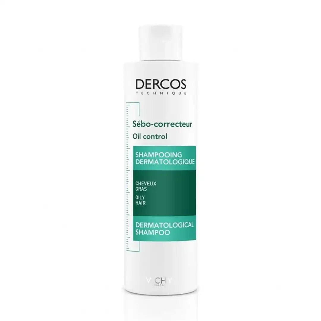 Vichy Dercos Oil Control Treatment Oily Hair Shampoo, 200ml