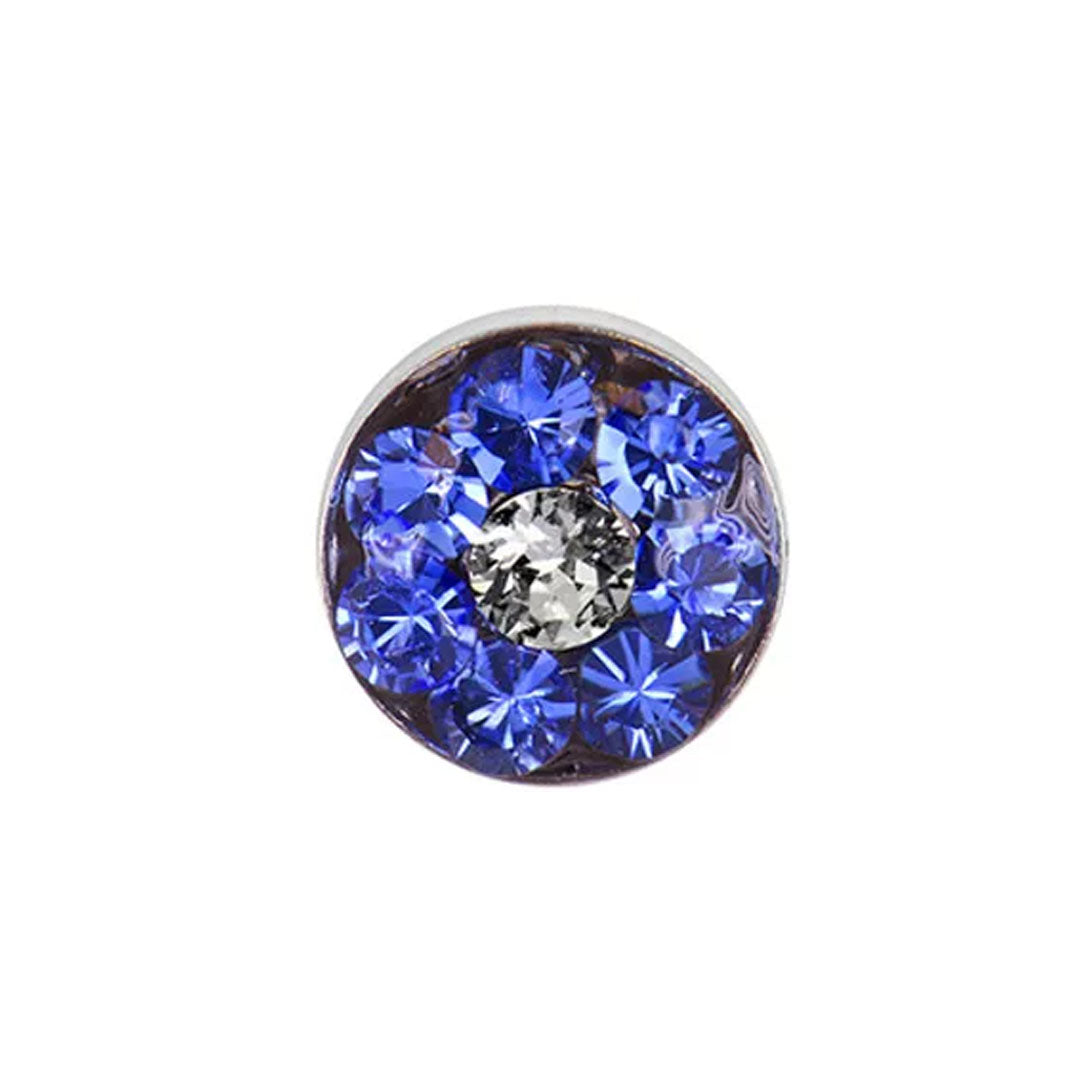 Studex Stainless Steel Daisy April Crystal & Sapphire, Sensitive