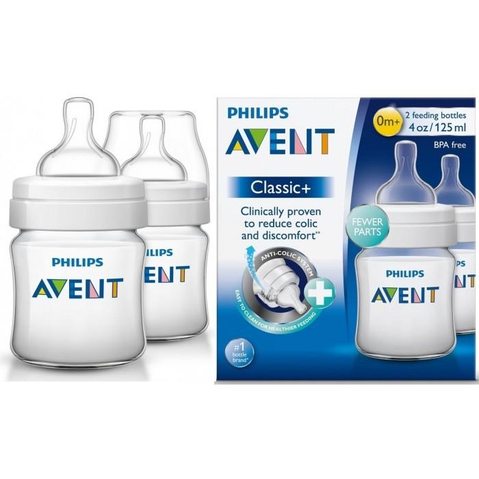 Avent Classic Bottle Twin Pack, 125ml