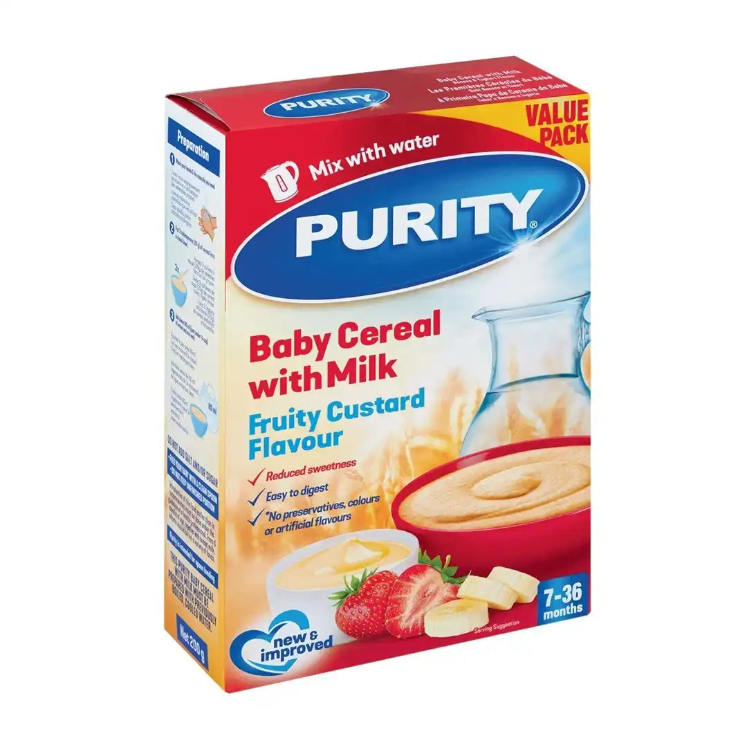 Purity 6-36 Months Cereal Fruity Custard, 450g