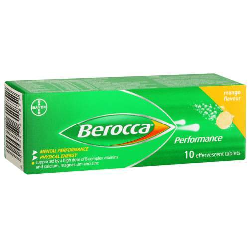 Berocca Vitamins Berocca Mango Effervescent Tabs, 10's 6009697611852 189138