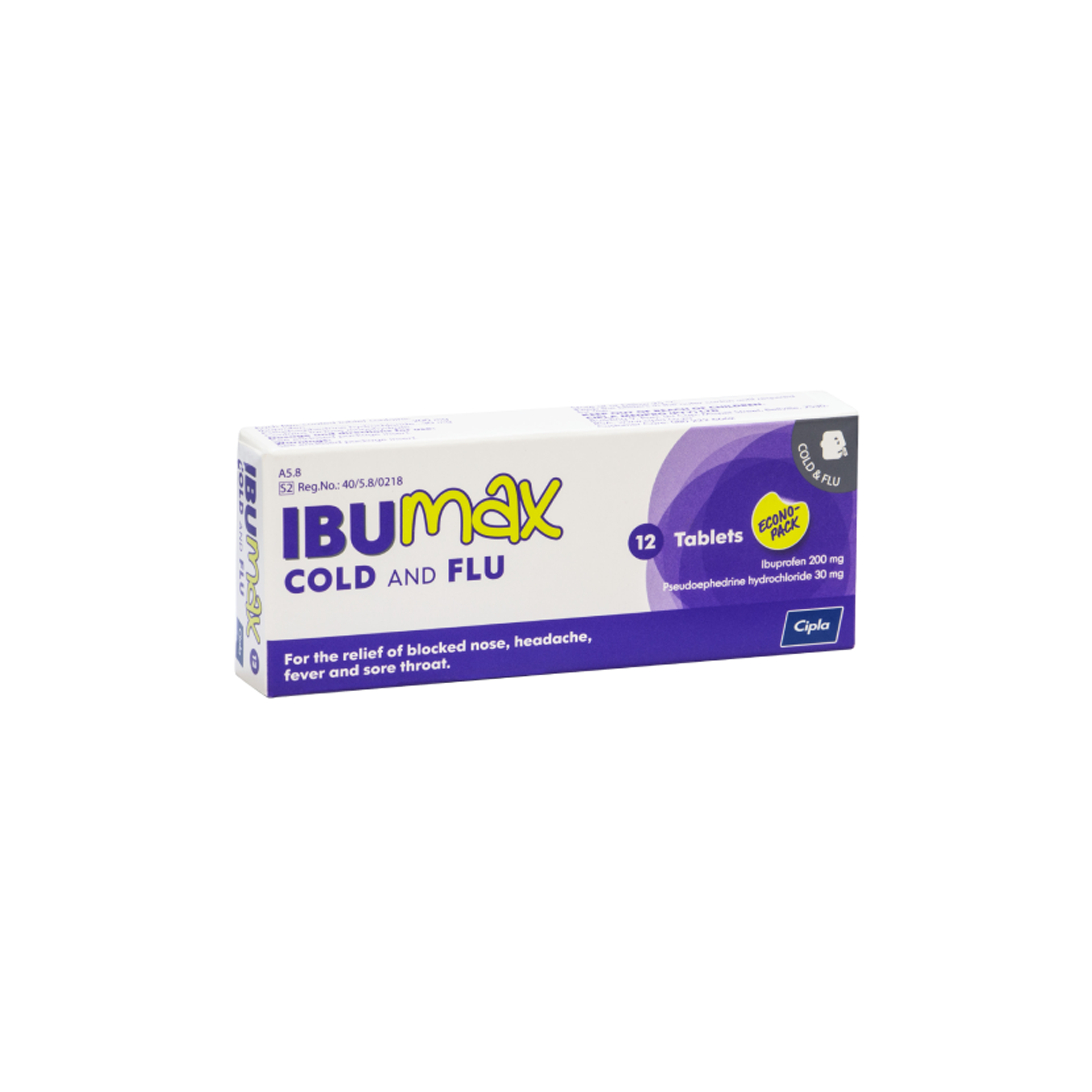Ibumax Cold & Flu 200mg Tabs, 12's