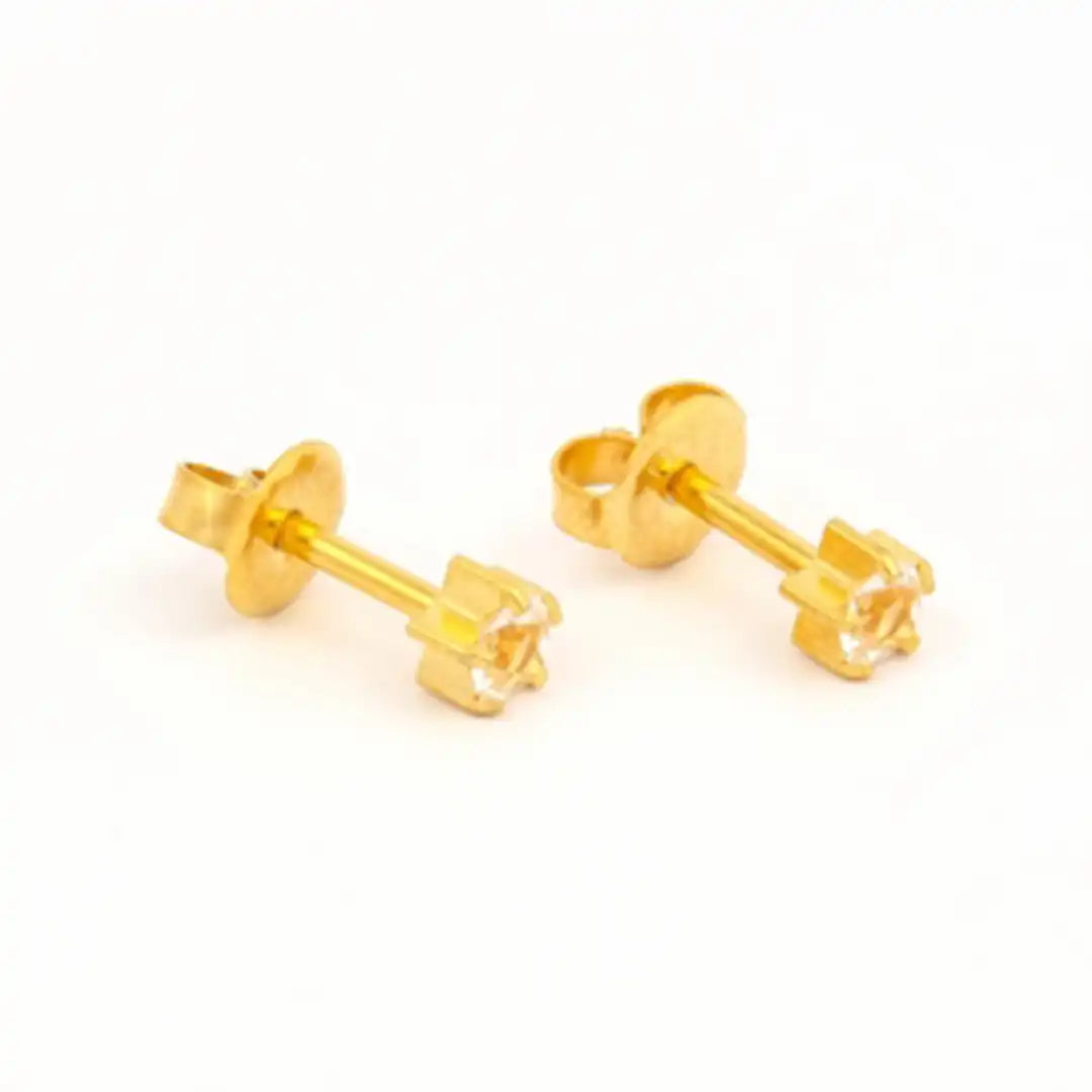 Studex Large Tiffany Gold Plated April, 4mm