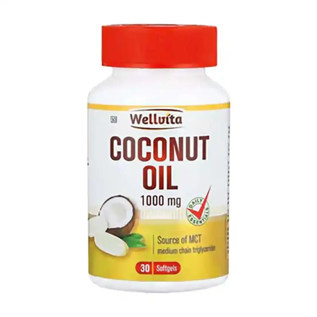 Wellvita Coconut Oil Softgels 1000Mg, 30's