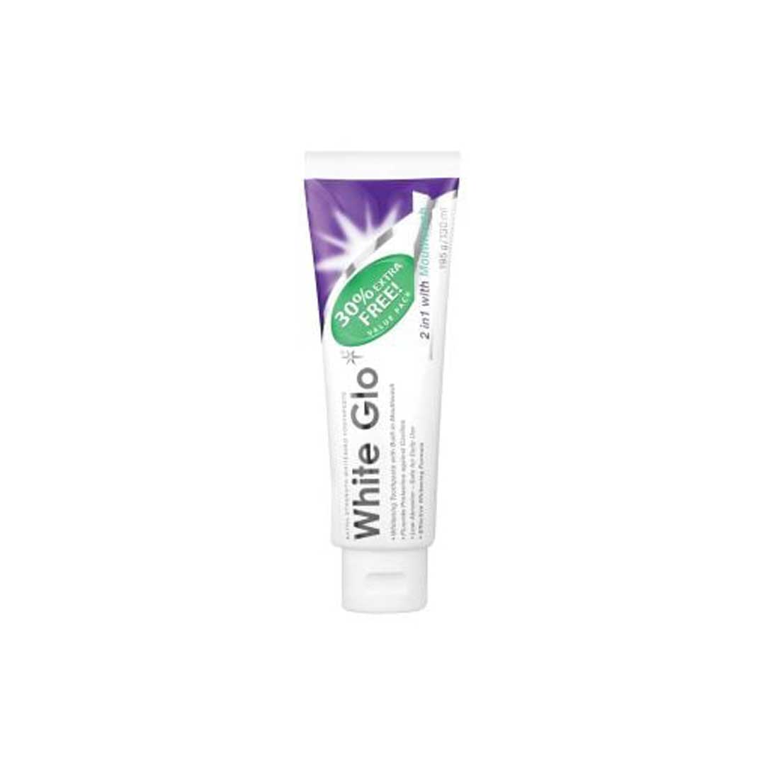 White Glo Toothpaste 2 in 1, 100ml + 30ml