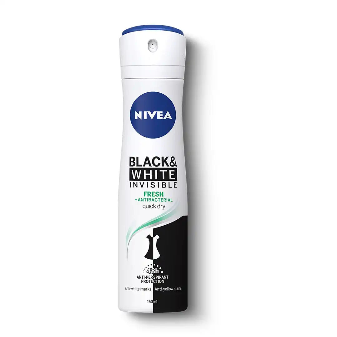 Nivea Invisible for Black and White Fresh Mist Deodorant, 150ml