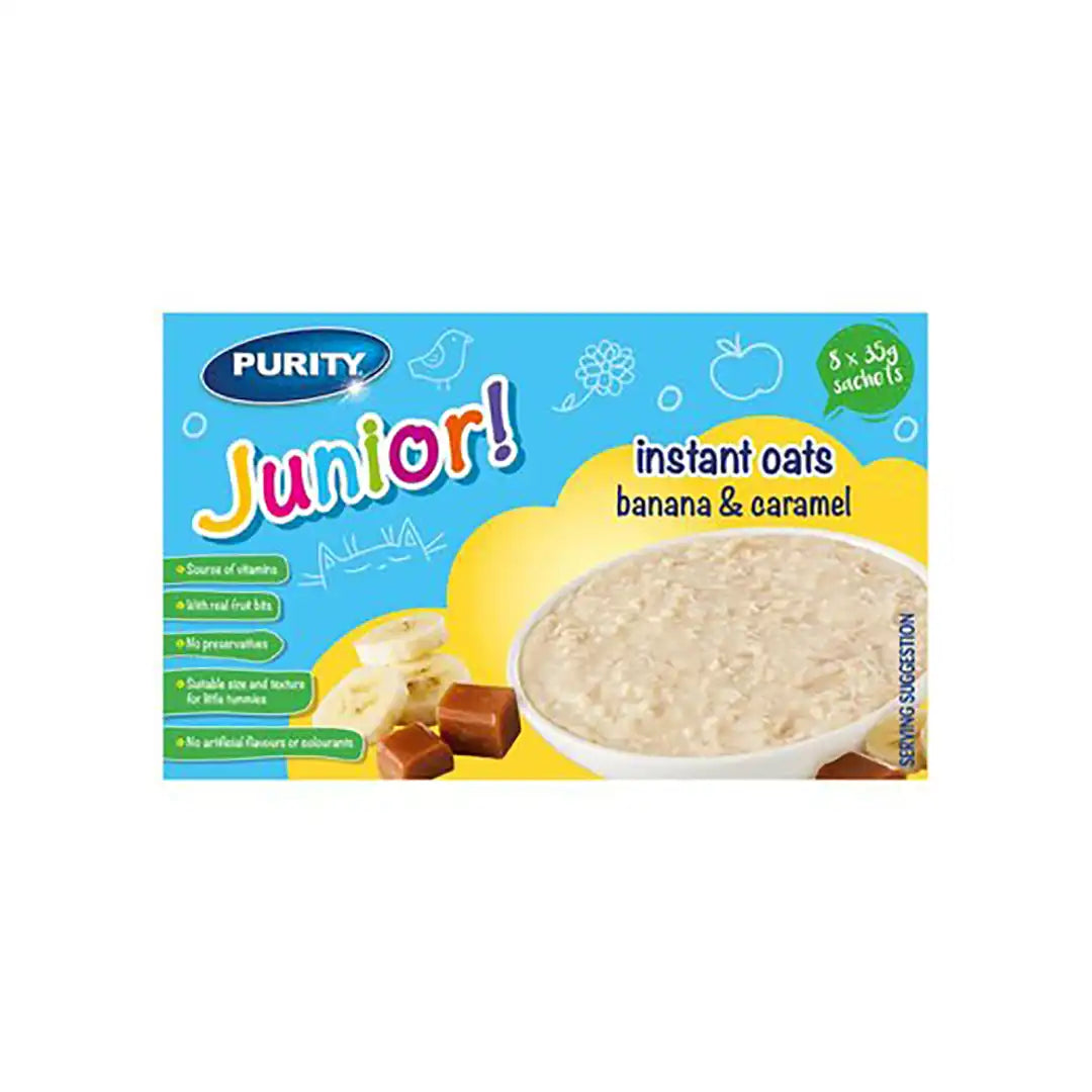 Purity Junior Instant Oats Banana & Caramel, 250g