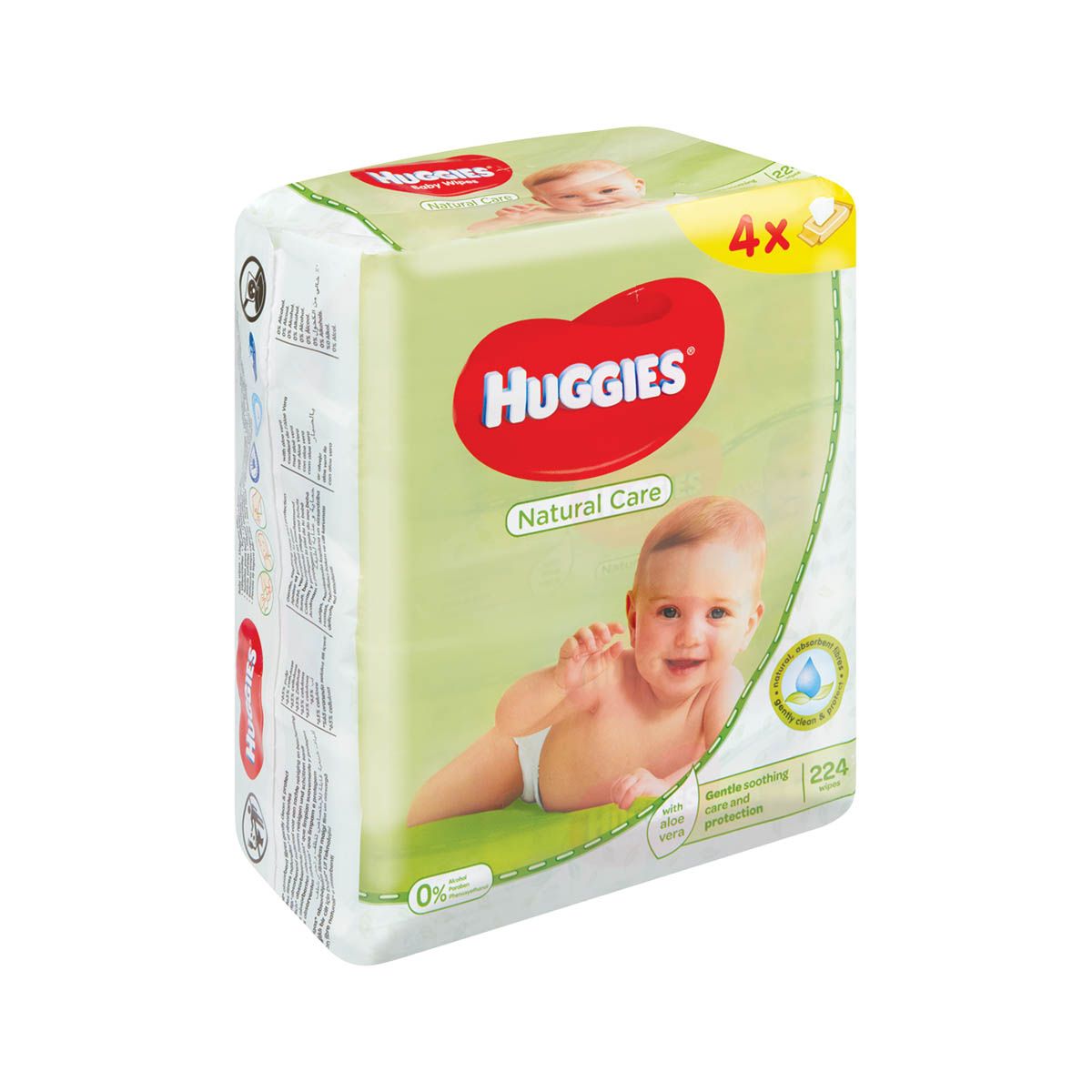 Huggies Natural Care Baby Wipes, 4x56's