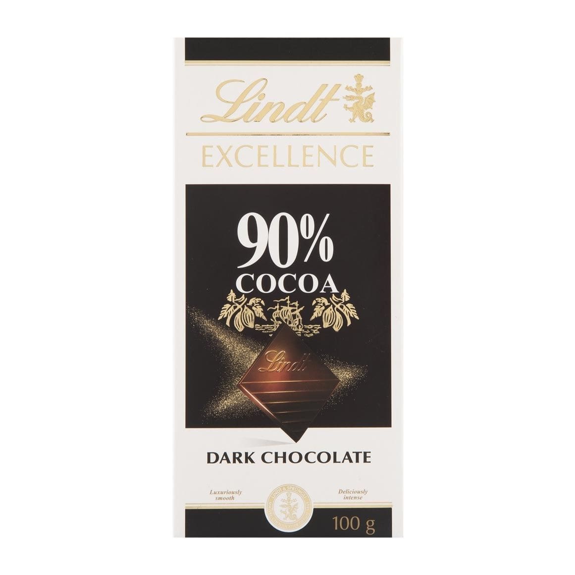 Lindt Household Lindt Excellence 90% Cocoa Dark Chocolate, 100g