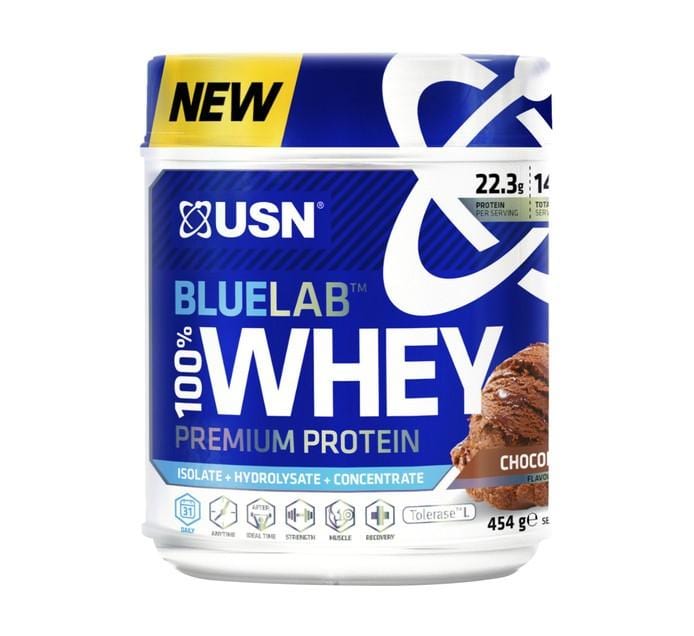 USN Sports Nutrition USN Blue Lab 100% Whey Premium Protein Chocolate, 454g 6009544905363 216586