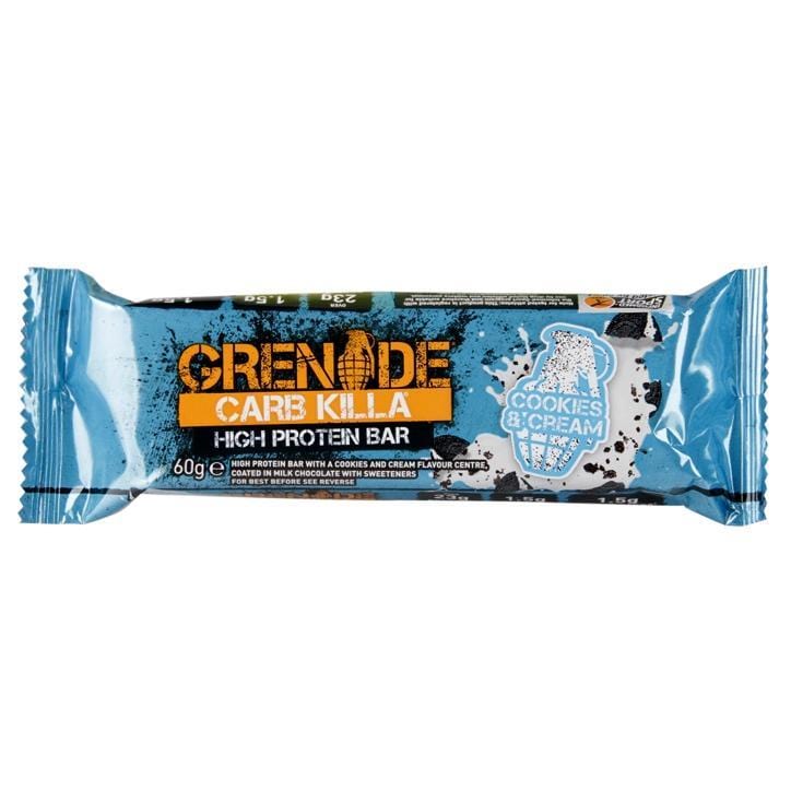 Grenade Sports Nutrition Grenade Carb Killa High Protein Bar Cookies and Cream, 60g 5060221201575 217565