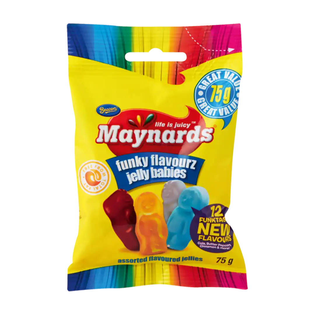 Beacon Maynards Funky Flavourz Mini Jelly Babies, 75g