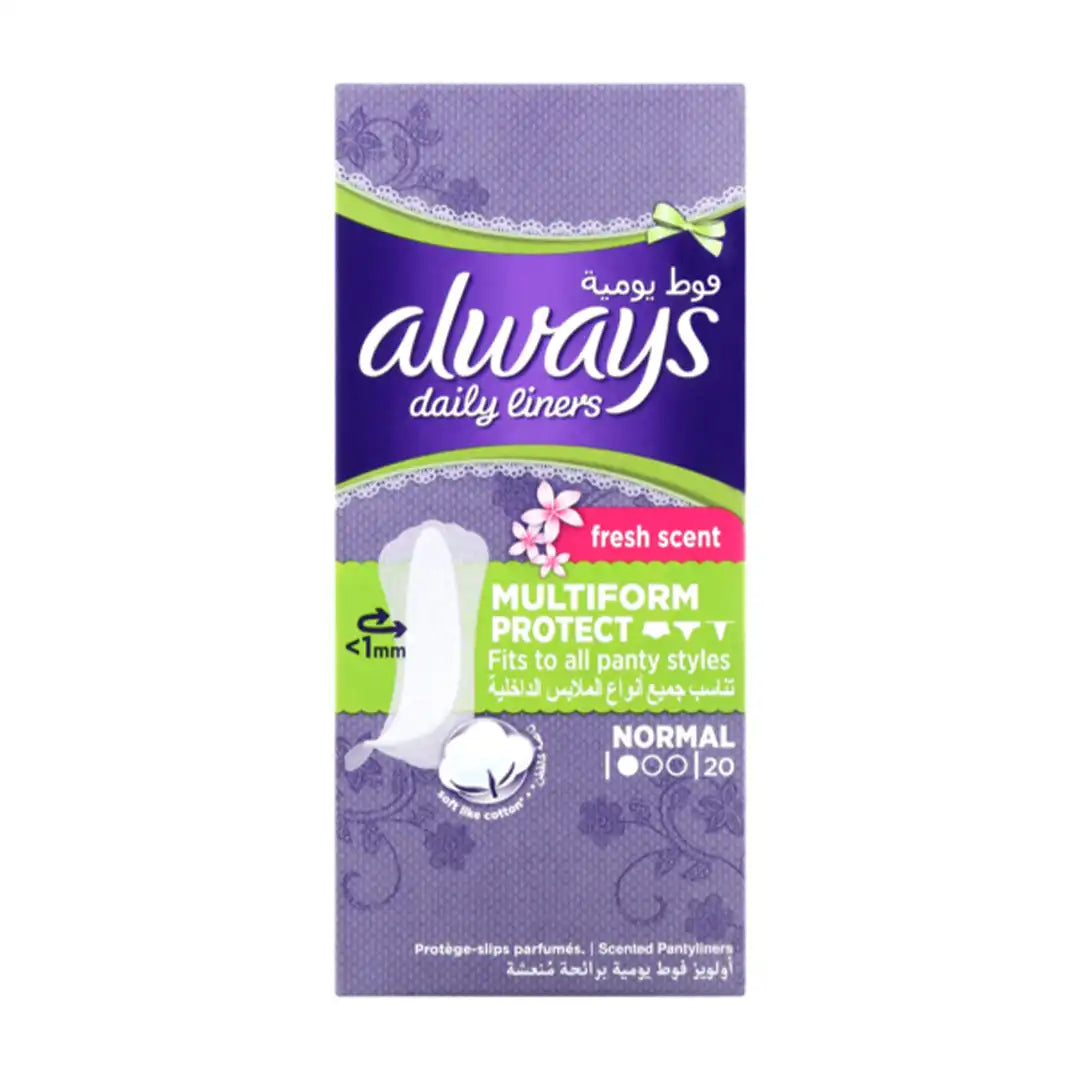 Always Multiform Protect Liners Scented, 20's