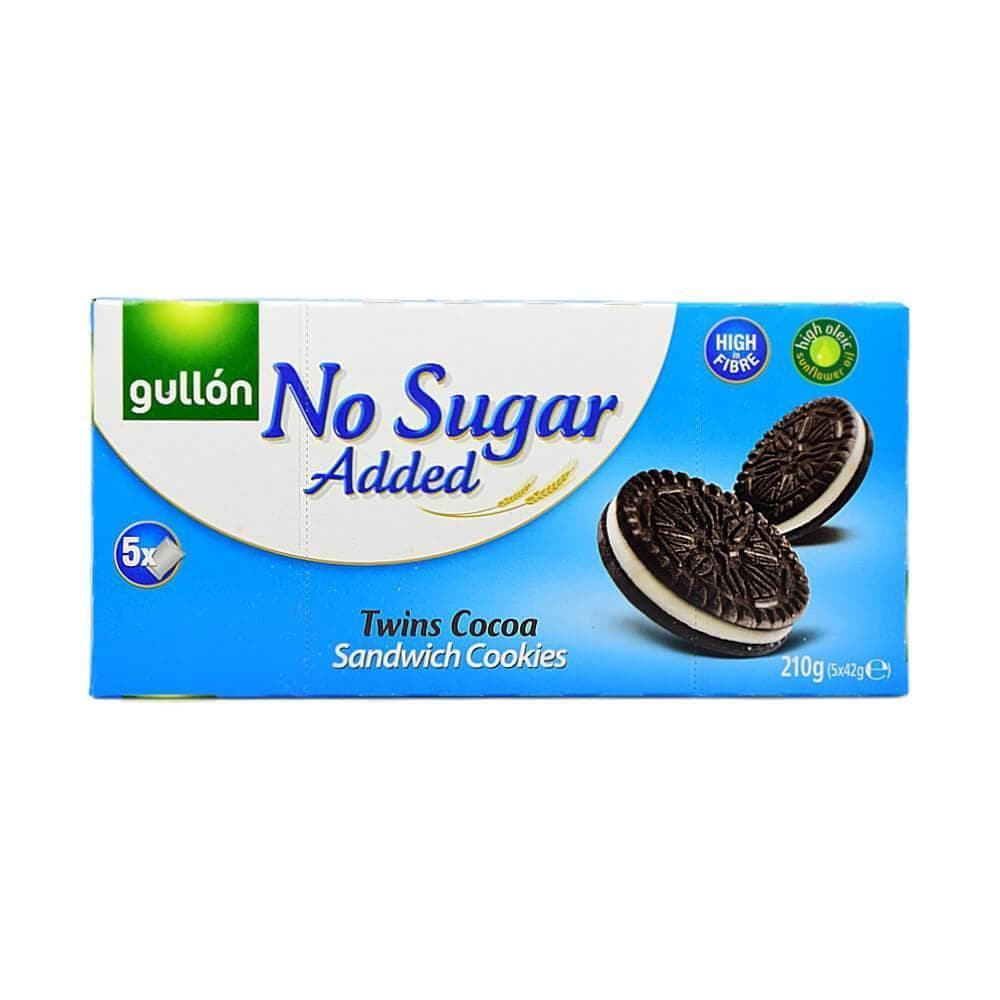 Gullon Health Foods Gullon No Added Sugar Twin Cocoa Sandwich Cookies, 210g 8410376047011 226975