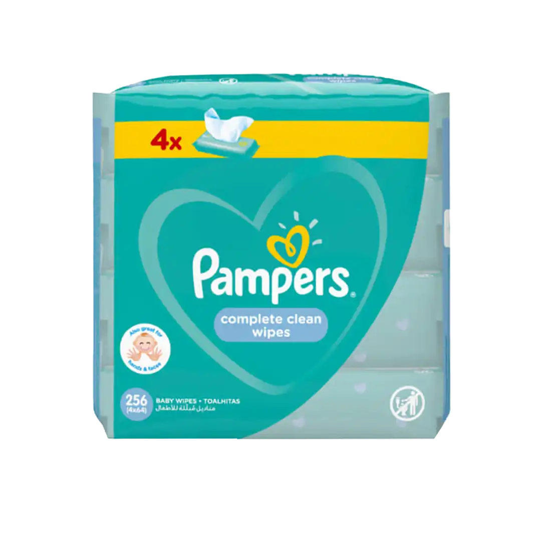 Pampers Baby Wipes Complete Clean Fresh, 4x64's