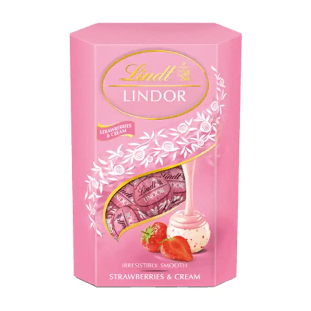 Lindt Lindor Cornet Strawberries & Cream, 200g