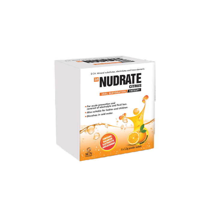 Nudrate 5.3g Sachets 6's, Assorted Flavours