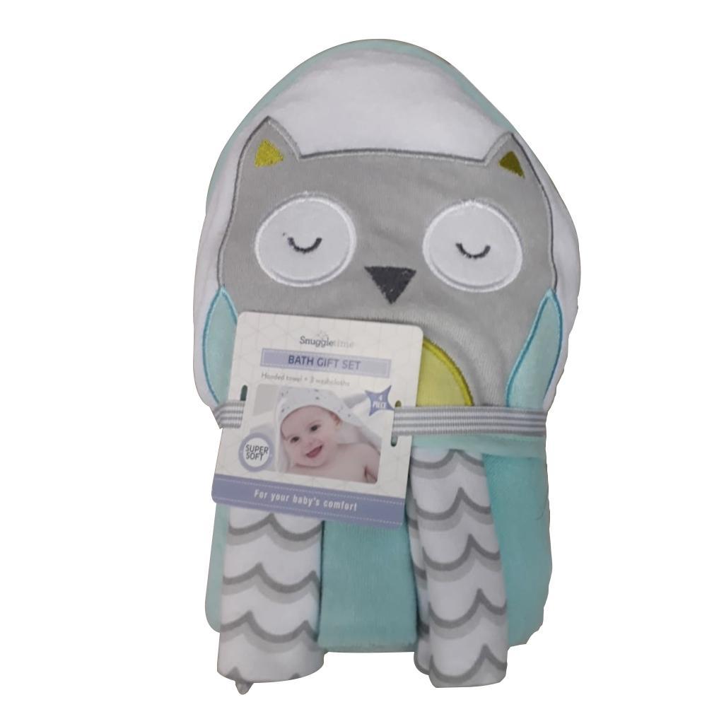 Snuggletime Baby Snuggletime Hooded Towel Gift Set Owl 6006759005024 230880